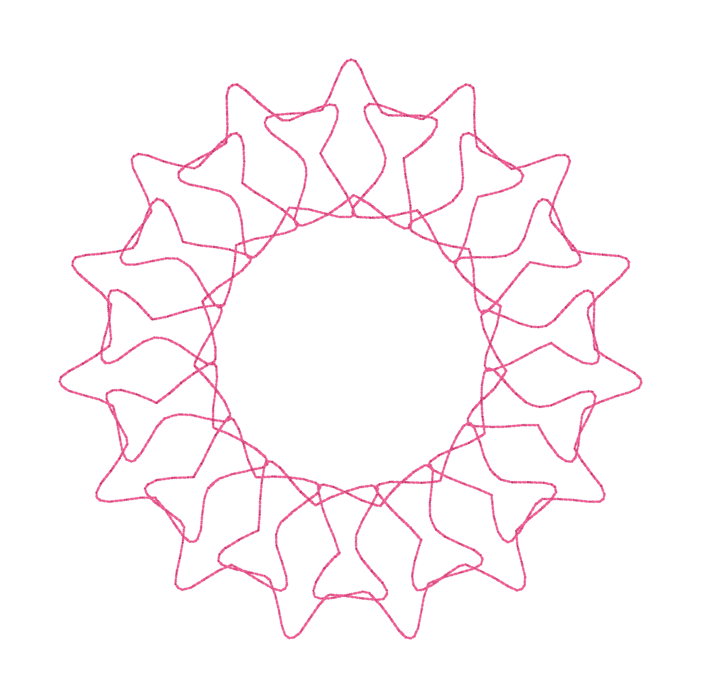 Bunch of Stars Quilt Stencil Embroidery File