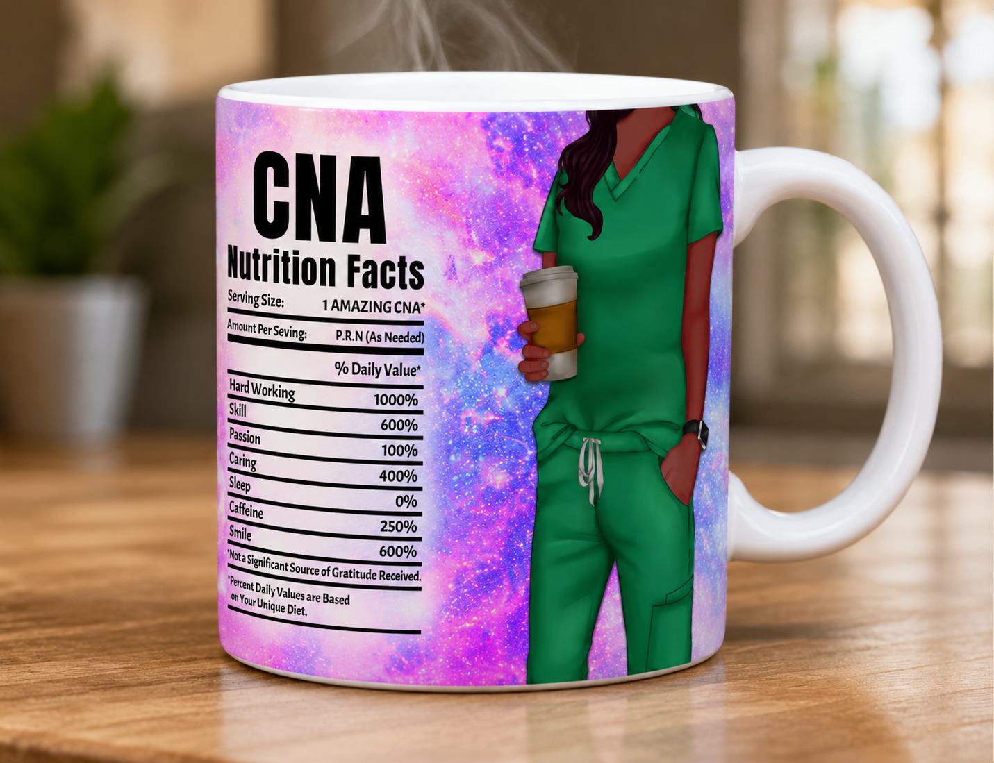 CNA Nutrition Facts Coffee Mug β Funny Certified Nursing Assistant Gift | CNA Appreciation Mug | Nurse Coffee Cup