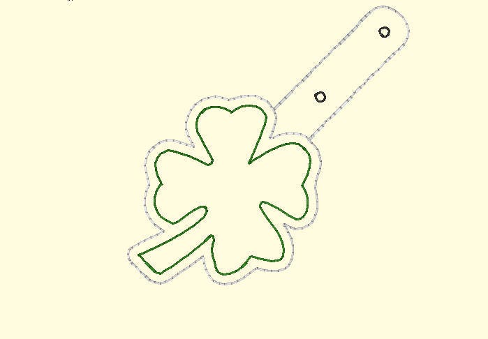 Four Leaf Clover Snap Tab,In the Hoop Embroidery Designs,In the Hoop Snap Tab Key Fobs,Four Leaf Clover Embroidery Designs,Snap Tab Key Fob