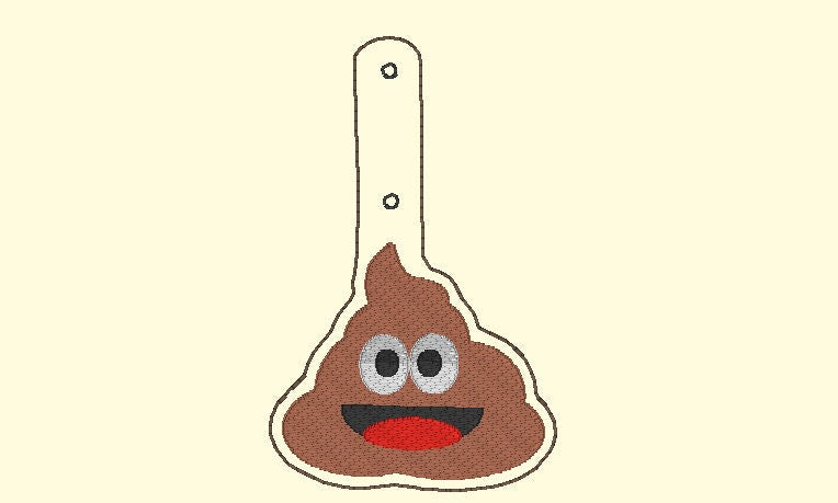 Emojipoo Snap Tab Embroidery Files,Emoji Snap Tabs,Emoji Key Fobs,Emoji Embroidery Designs,Key Fob Designs,In the hoop Embroidery Designs