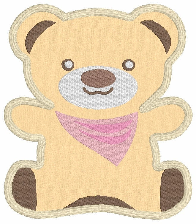 Embroidery Design of Teddy Bear Applique