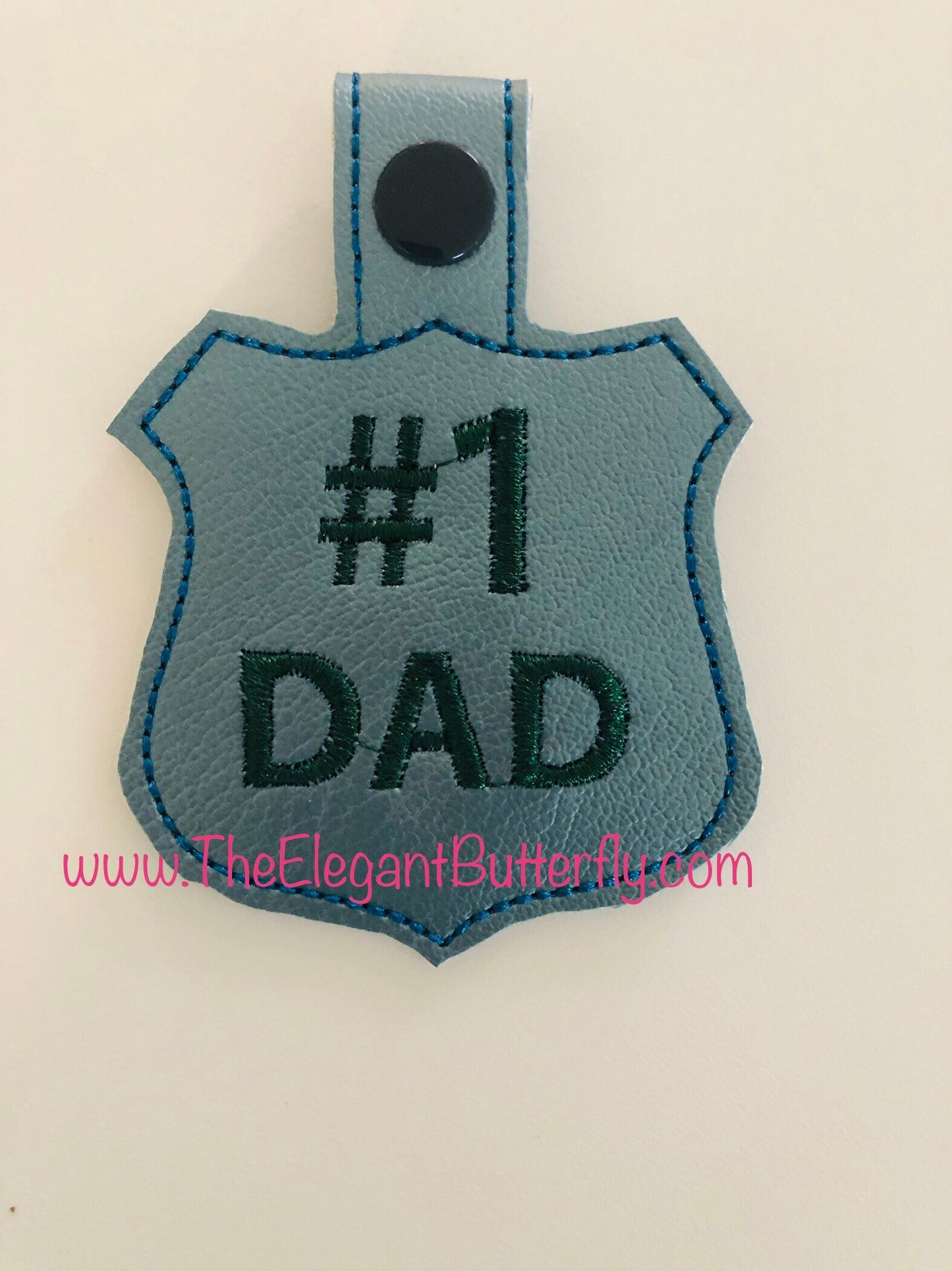 No 1 Dad Snap Tab Embroidery File