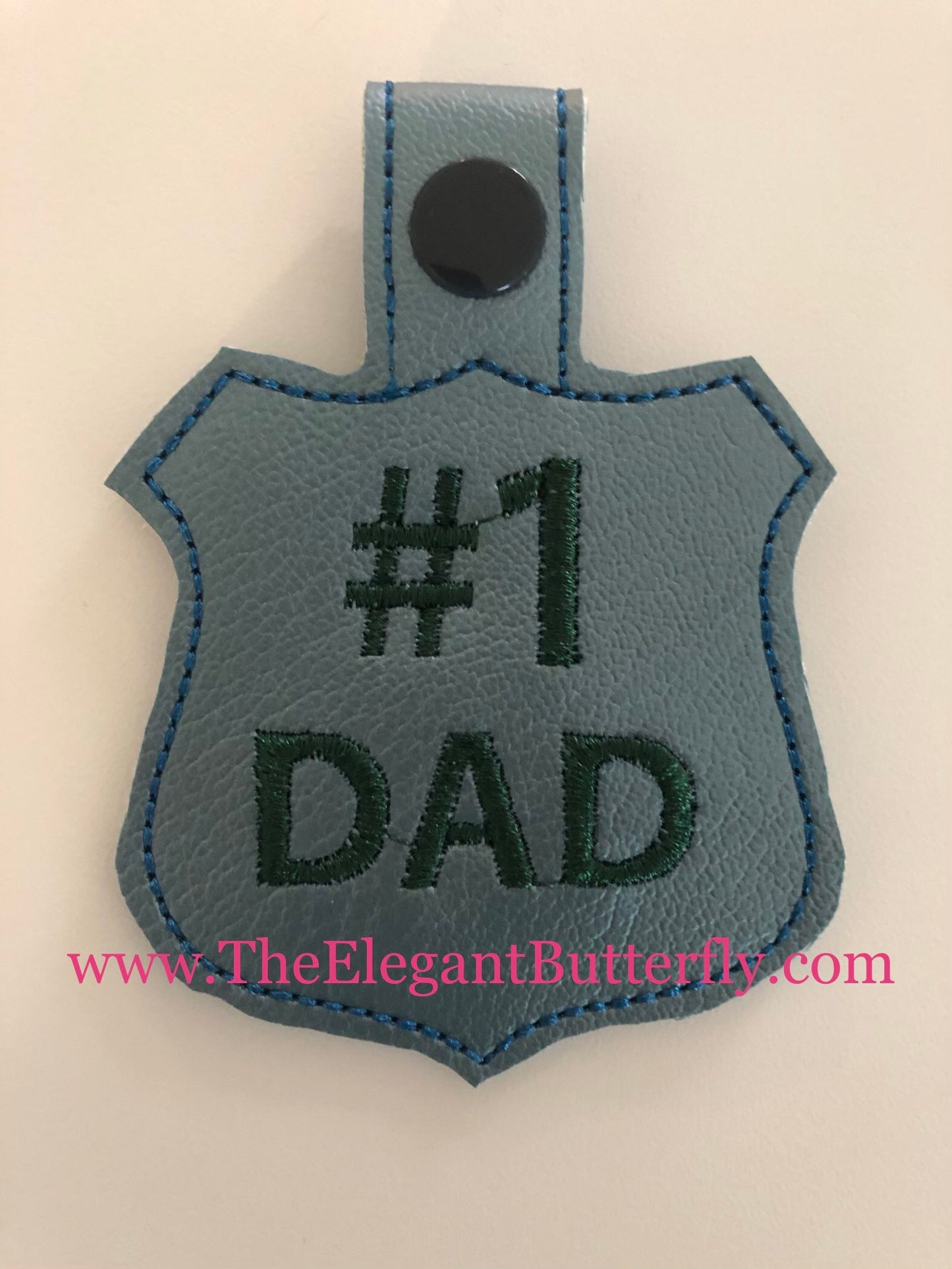 No 1 Dad Snap Tab Embroidery File