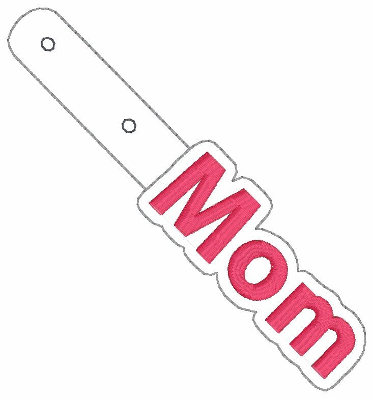 Mom Snap Tab Embroidery File