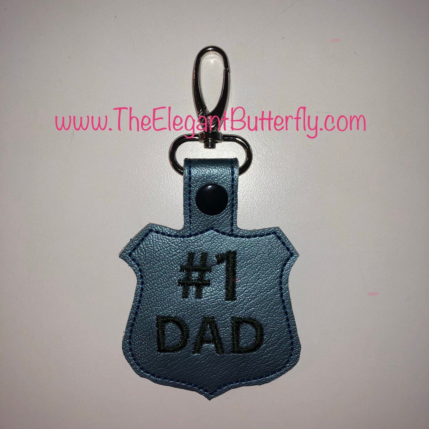 No 1 Dad Snap Tab Embroidery File