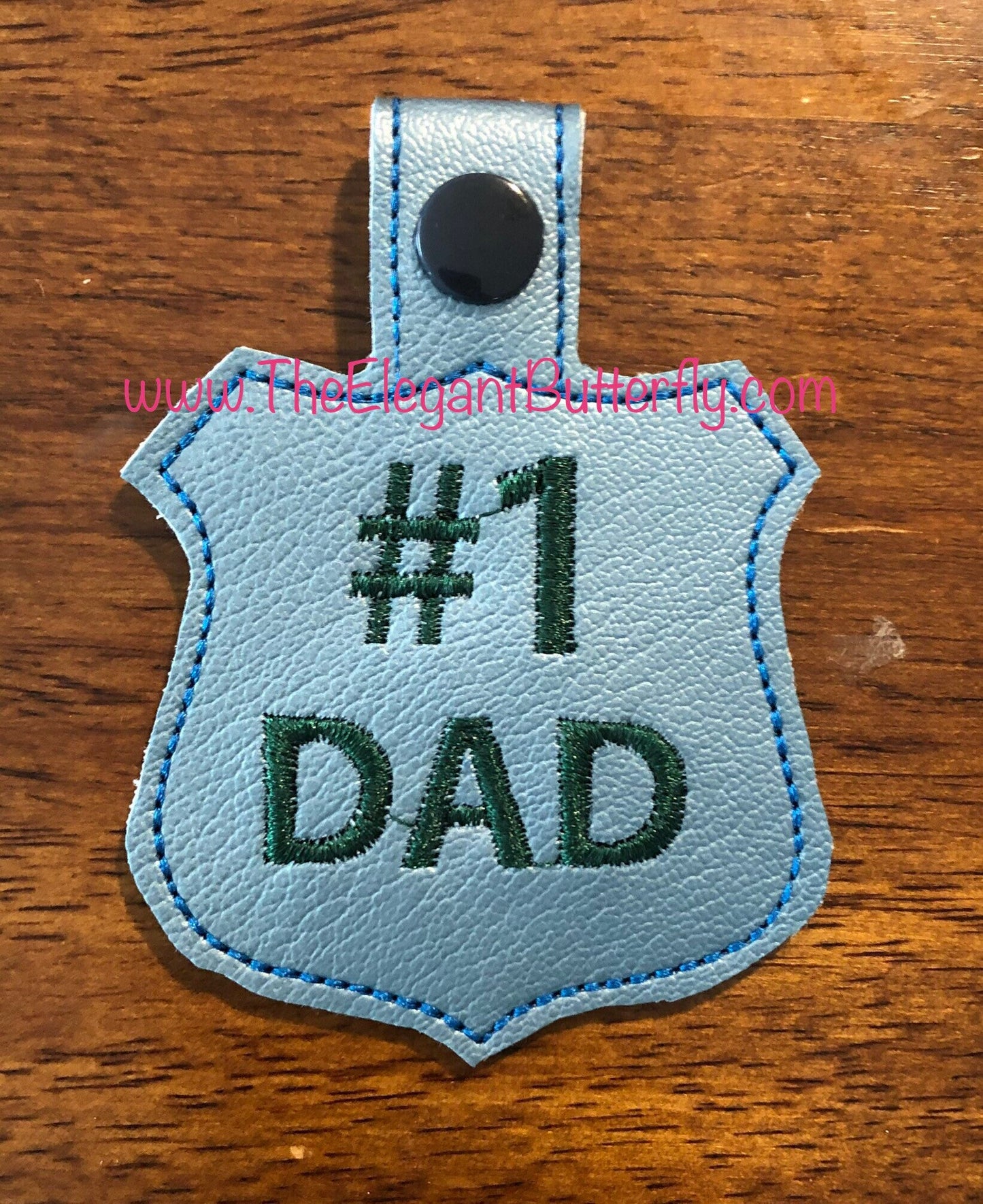 No 1 Dad Snap Tab Embroidery File