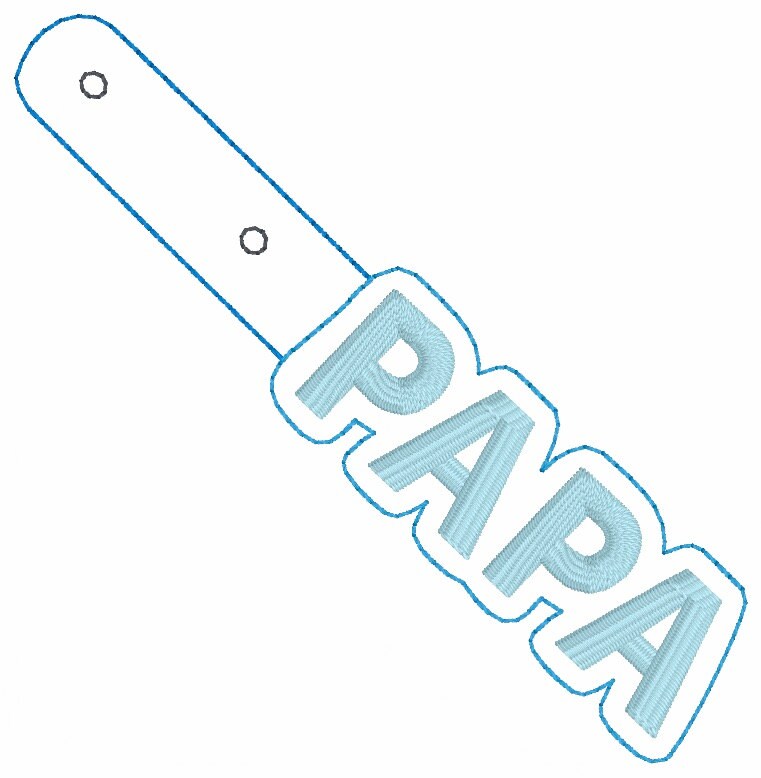PAPA Snap Tab Embroidery File