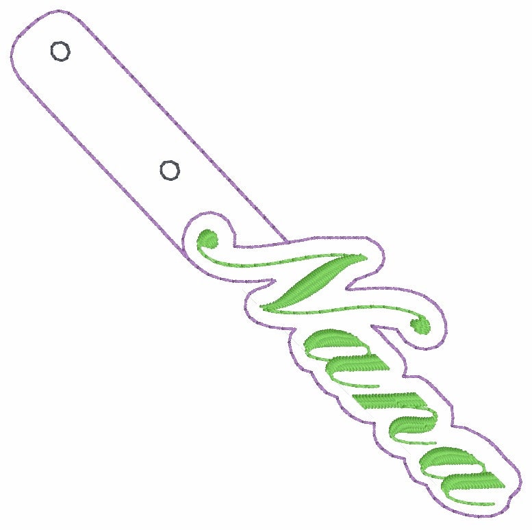 Nana snap tab in the hoop embroidery file