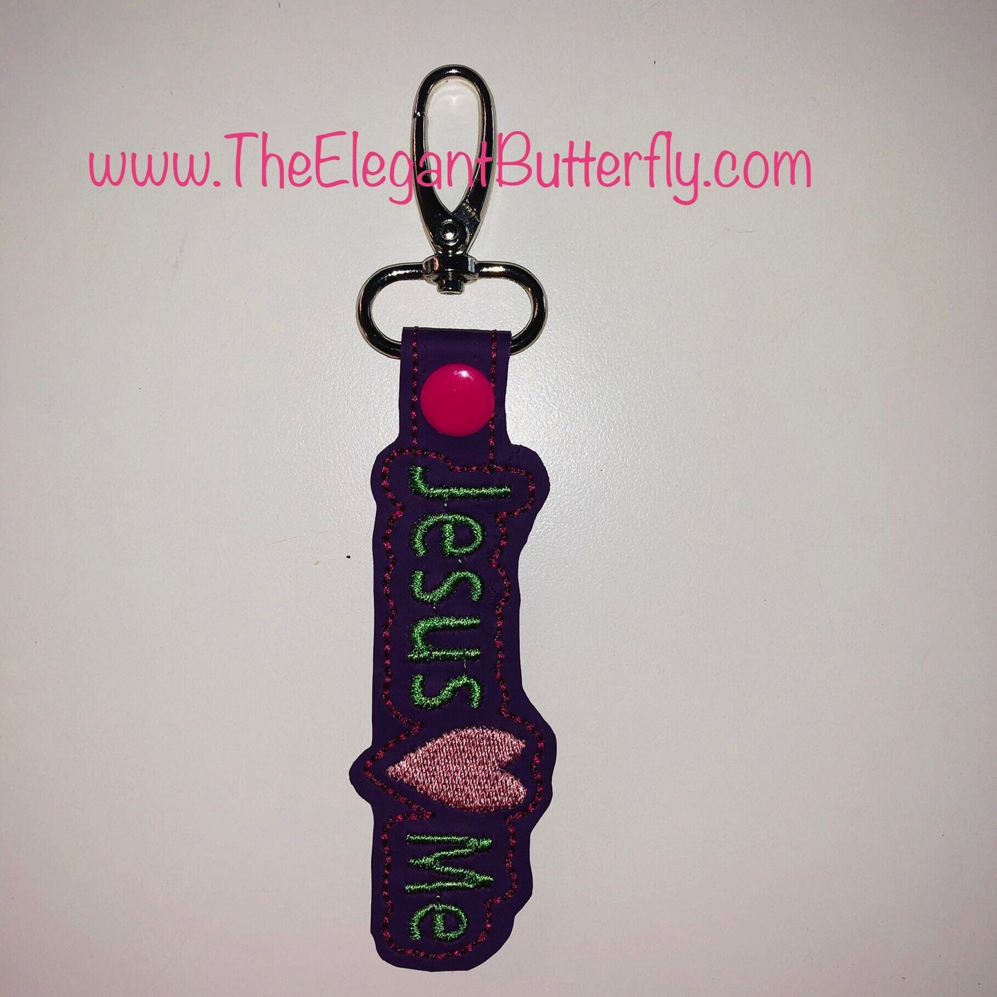 Jesus love me Snap Tab Embroidery Files