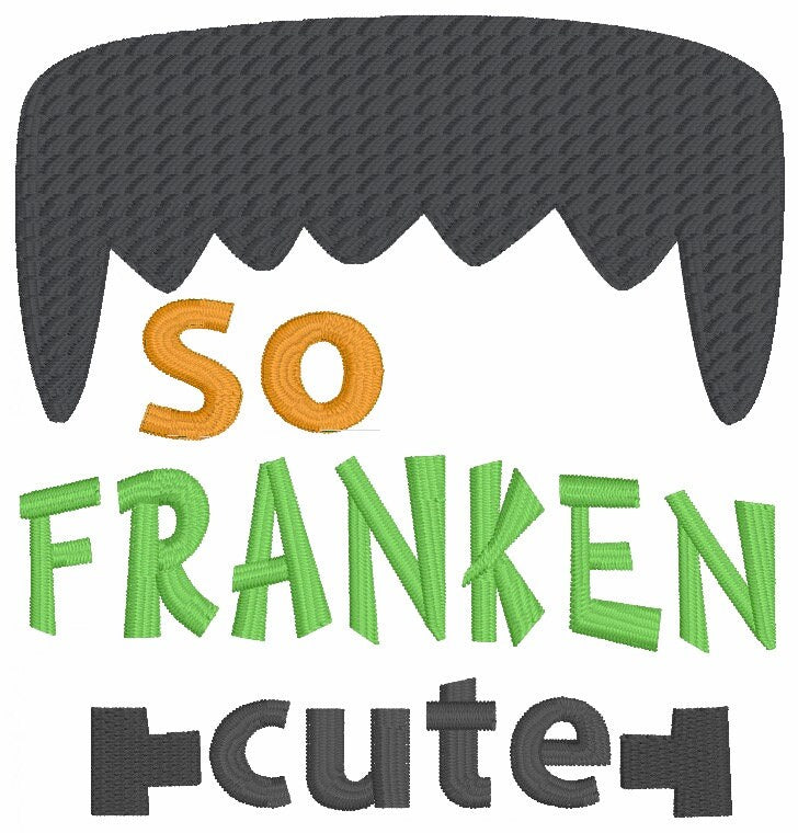 Halloween Embroidery Designs/Embroidery Design of So Franken Cute