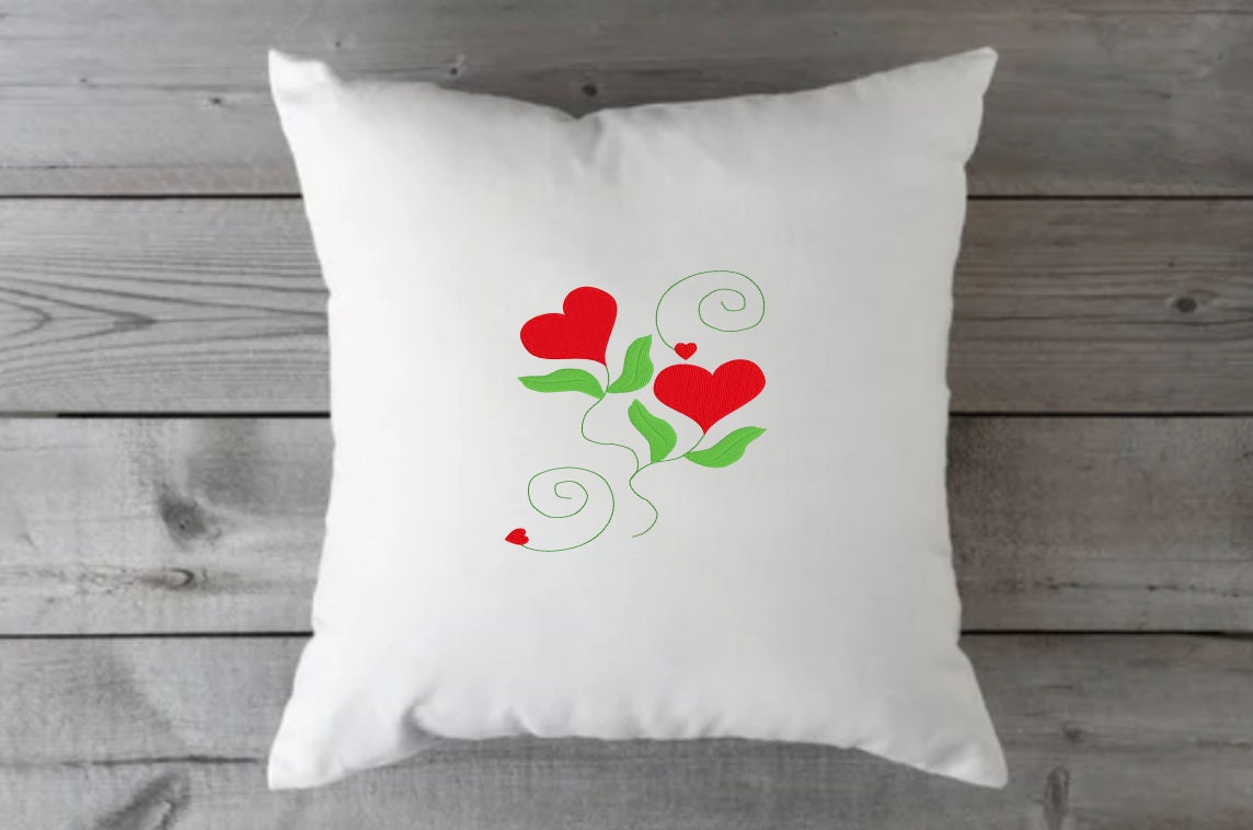 Embroidery Design of Roses are Hearts Embroidery Design
