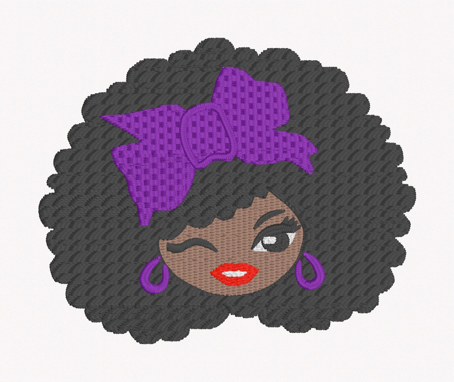 Winking Afro Girl