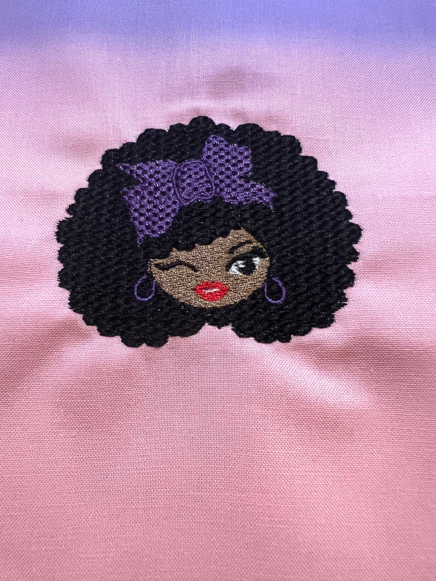 Winking Afro Girl
