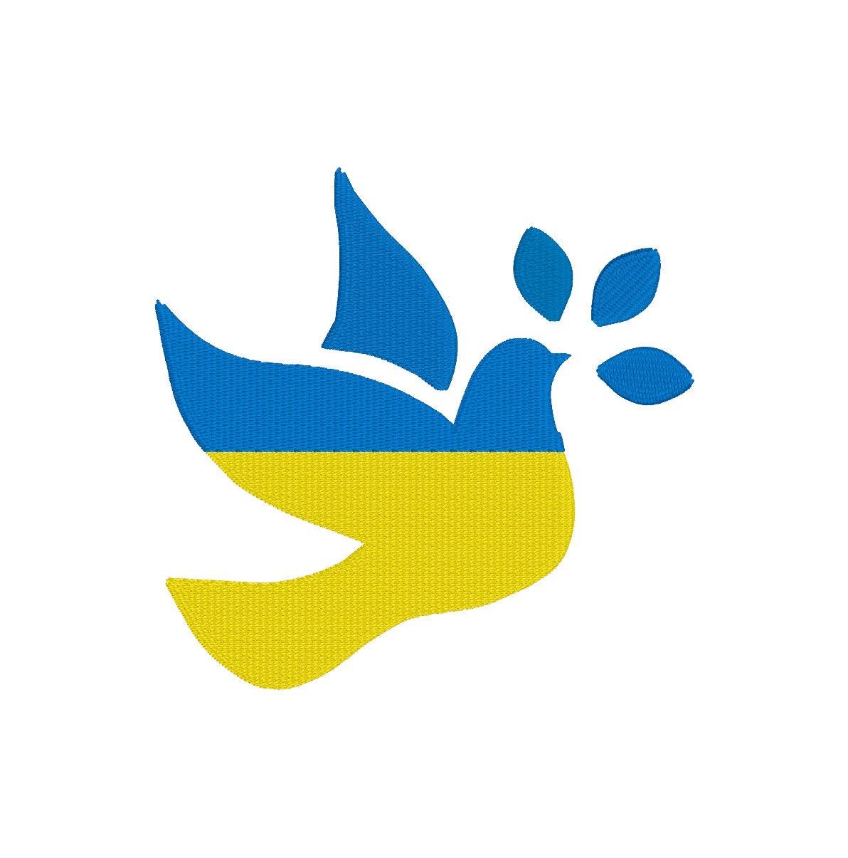 Ukraine Peace Dove Applique 3 different sizes and a 4x4 filled Embroidery Design