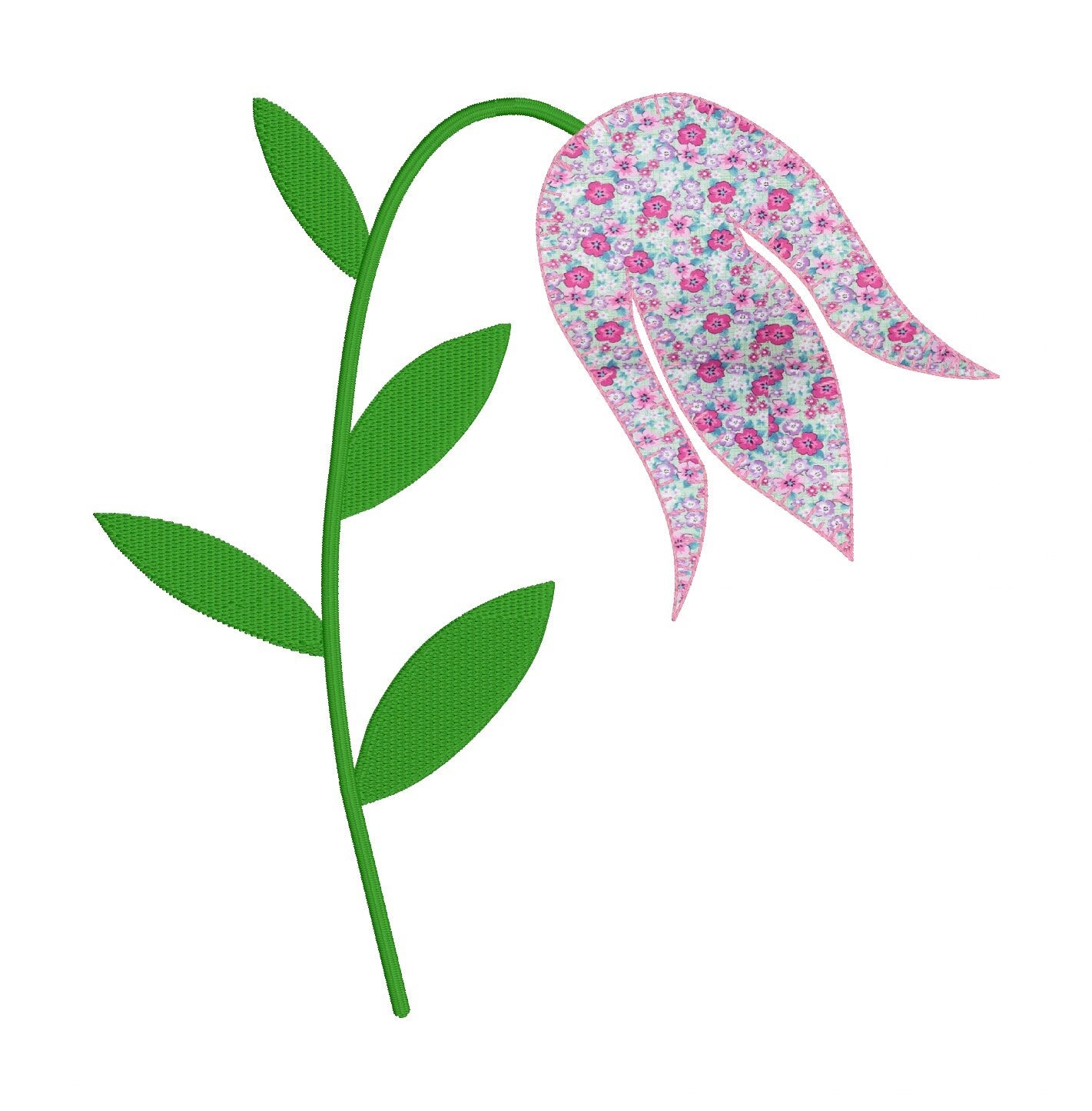 Estitch Tulip Embroidery Design 3 Different Sizes