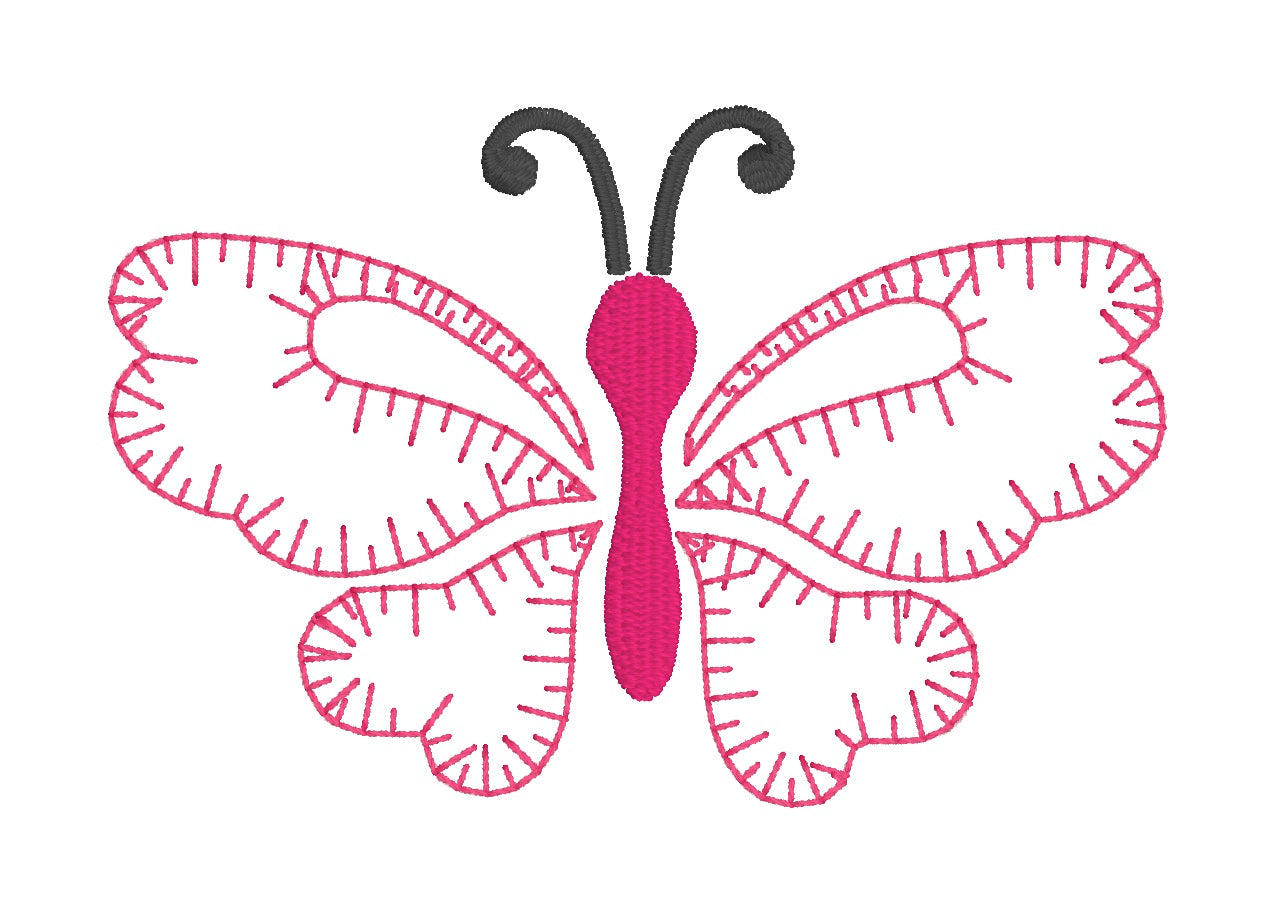 Butterfly Appliqué Embroidery Design | Blanket Stitch Butterfly | 4x4 Hoop | Machine Embroidery Applique File | Cute & Elegant Design