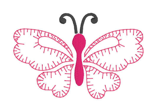 Butterfly Appliqué Embroidery Design | Blanket Stitch Butterfly | 4x4 Hoop | Machine Embroidery Applique File | Cute & Elegant Design