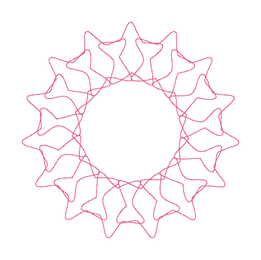 Bunch of Stars Quilt Stencil Embroidery File