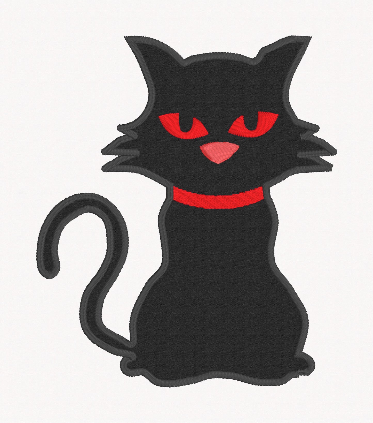 🐈‍⬛ Black Cat Appliqué Machine Embroidery Design