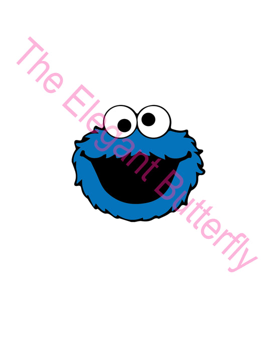 Blue Monster Face SVG | Fun Cartoon Character Clipart for Crafts & Shirts