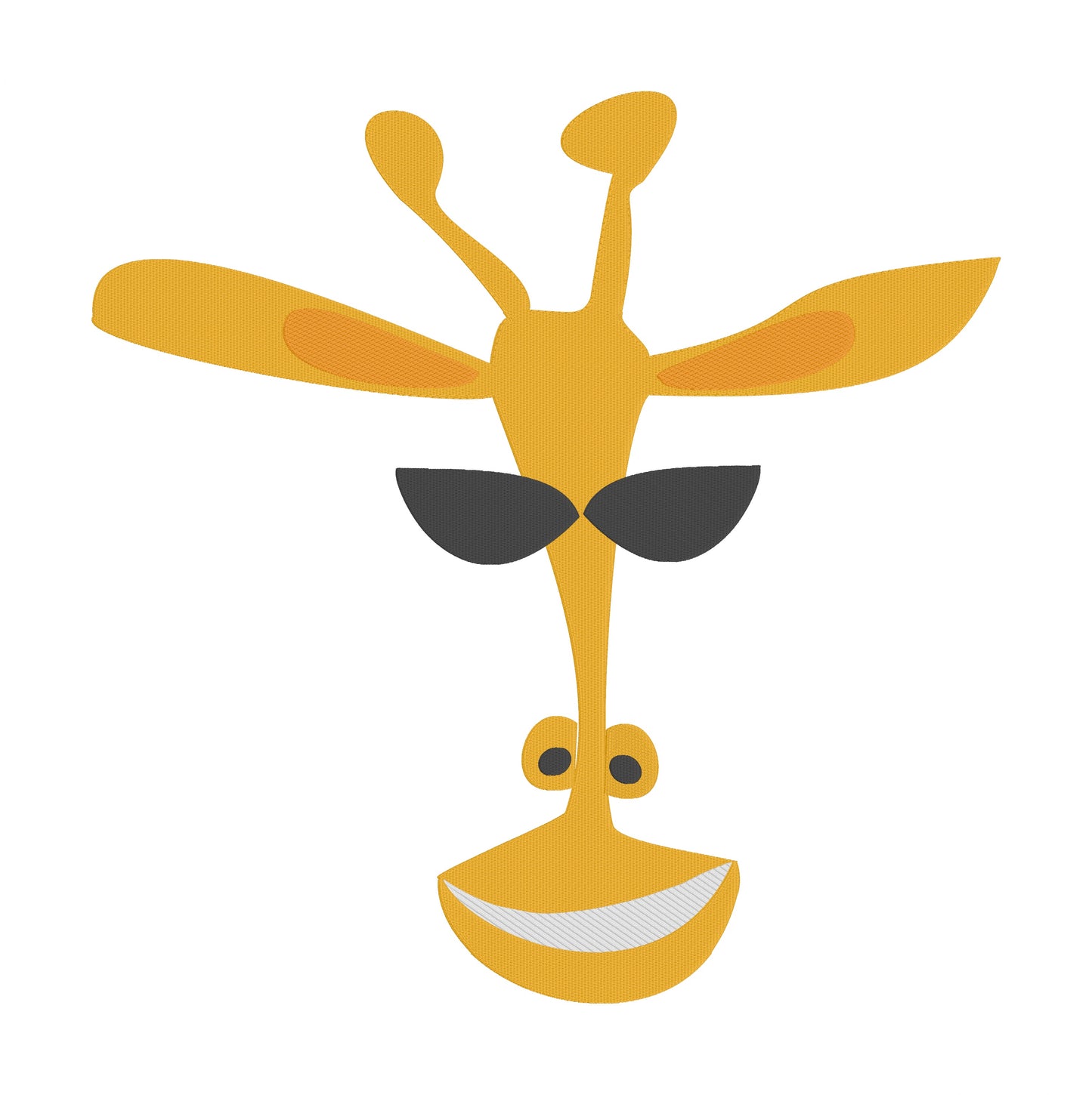 Cool Giraffe with Sunglasses Appliqué Machine Embroidery Design | Fun Animal Embroidery File | Instant Digital Download