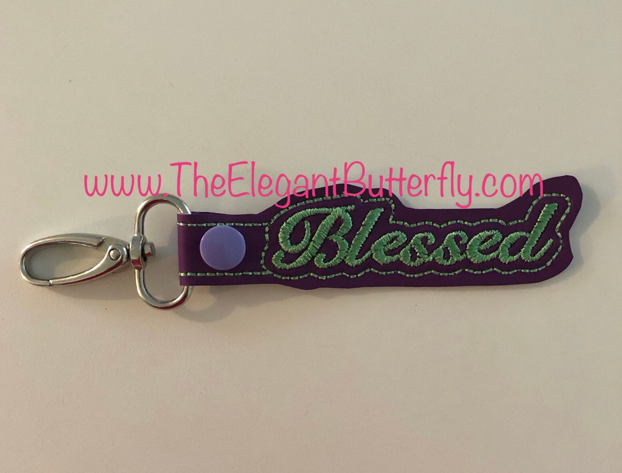 Blessed Snap Tab Key Fob Instant download