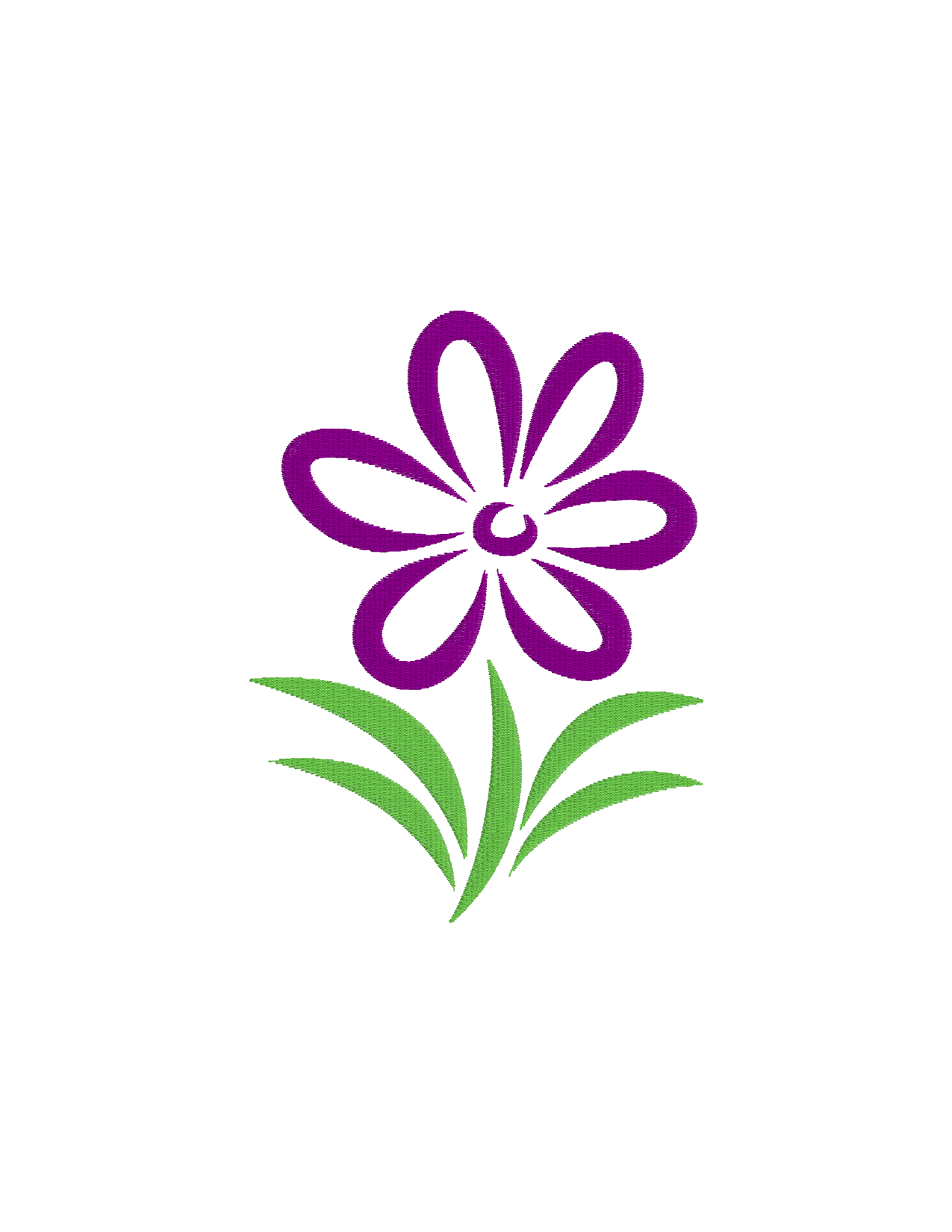 Beautiful Purple Flower machine embroidery design preview