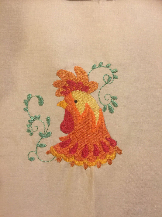 Embroidery Design of Rooster 1