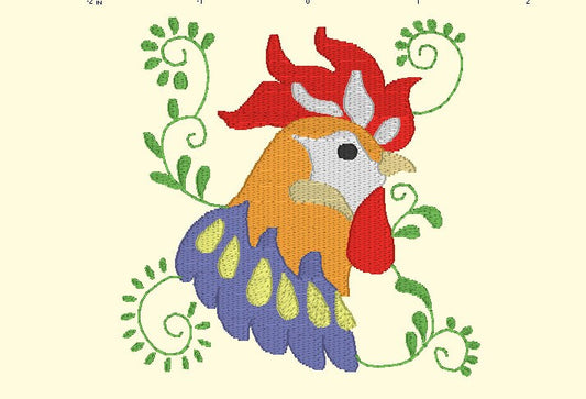 Embroidery Design of Rooster 2 Embroidery Design
