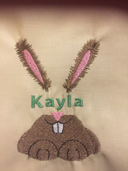 Embroidery Design of Split Bunny Rabbit