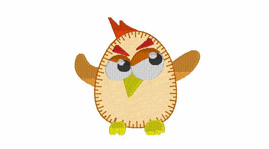 Embroidery Design of Upset Applique Bird