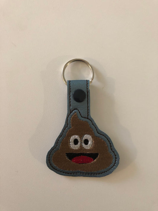 Emojipoo Snap Tab Embroidery Files,Emoji Snap Tabs,Emoji Key Fobs,Emoji Embroidery Designs,Key Fob Designs,In the hoop Embroidery Designs