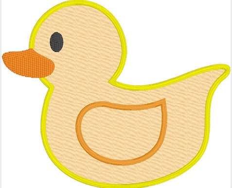 Embroidery Design of Rubber Duck Appliqué