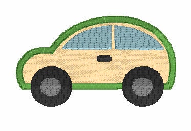 Embroidery Design of Tiny Car Appliqué