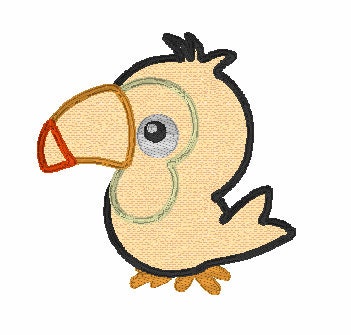 Embroidery Design of Toucan Bird Appliqué