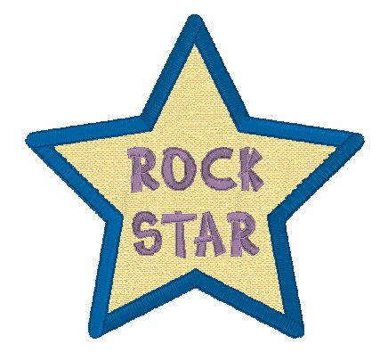 Embroidery Design of RockStar Applique