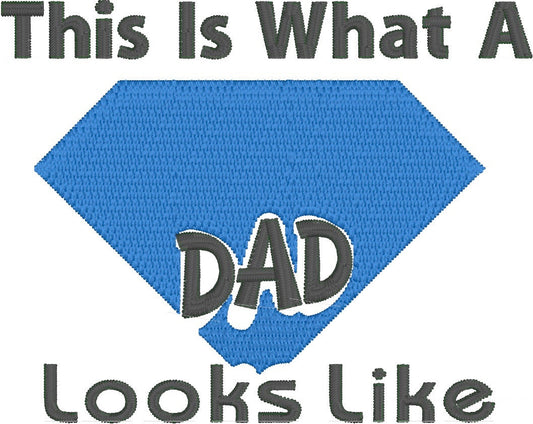 Embroidery Design of Super Dad