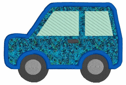 Embroidery Design of Small Car Appliqué