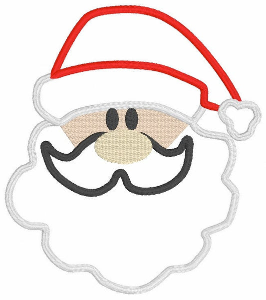 Embroidery Design of Santa Claus Appliqué