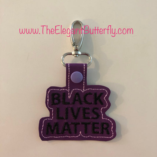 In the Hoop Snap tab Black Lives Matter BOLD FONT Embroidery File- Comes with 4x4 and also  5x7 to make 2 snap tabs at one time.