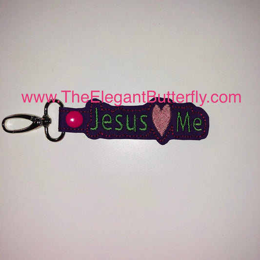 Jesus love me Snap Tab Embroidery Files