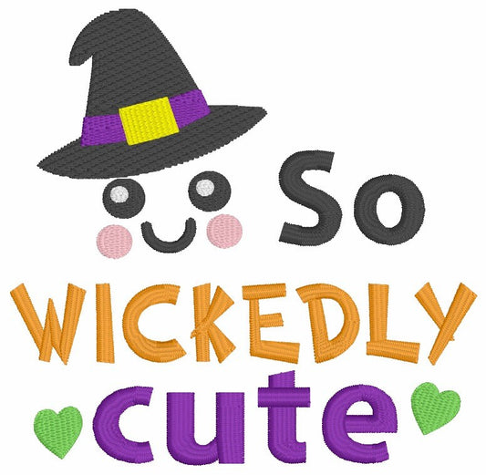 Halloween Embroidery design of So Wickedly Cute