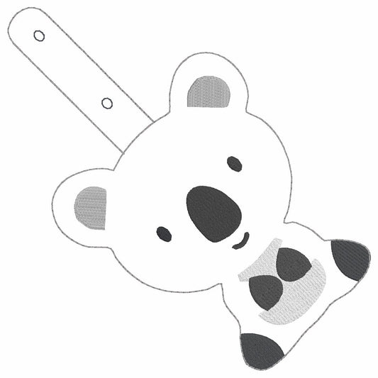 Koala Snap Tab Embroidery Files