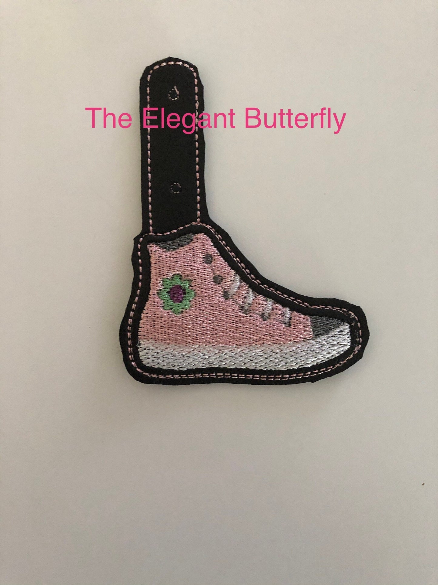 Snap Tab Tennis Shoe In the Hoop Embroidery files