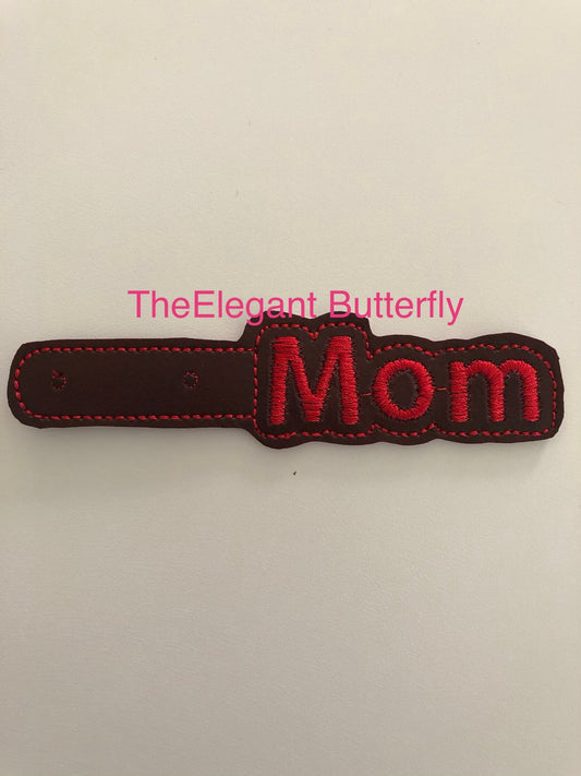 Mom Snap Tab Embroidery File