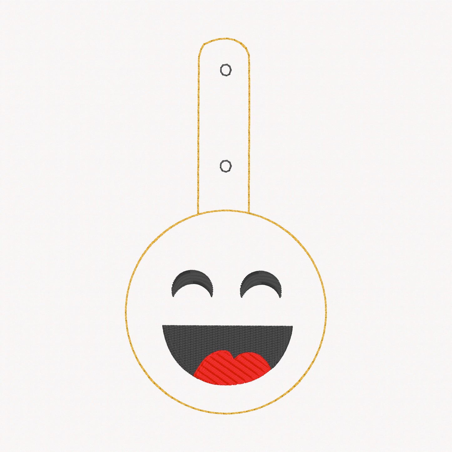 Emojipoo Happy Snap tab and Eyelet Embroidery Files/In the hoop snap tabs