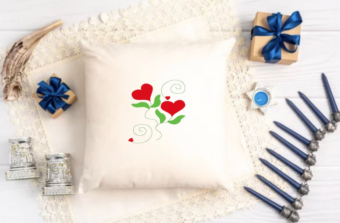 Embroidery Design of Roses are Hearts Embroidery Design